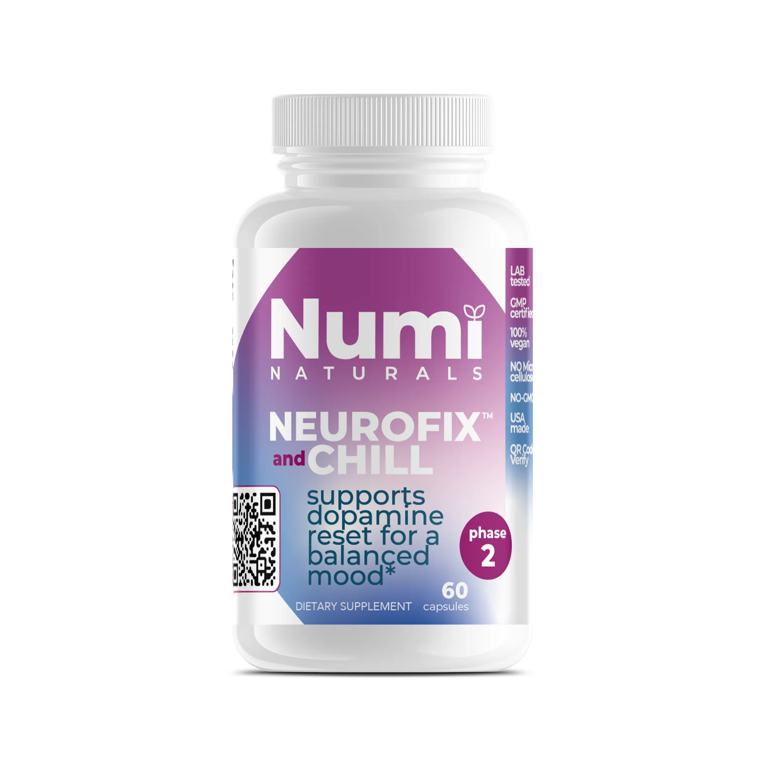 Natural Dopamine Supplement for Mood & Motivation | Neurofix+Chill™ by Numi Naturals*
