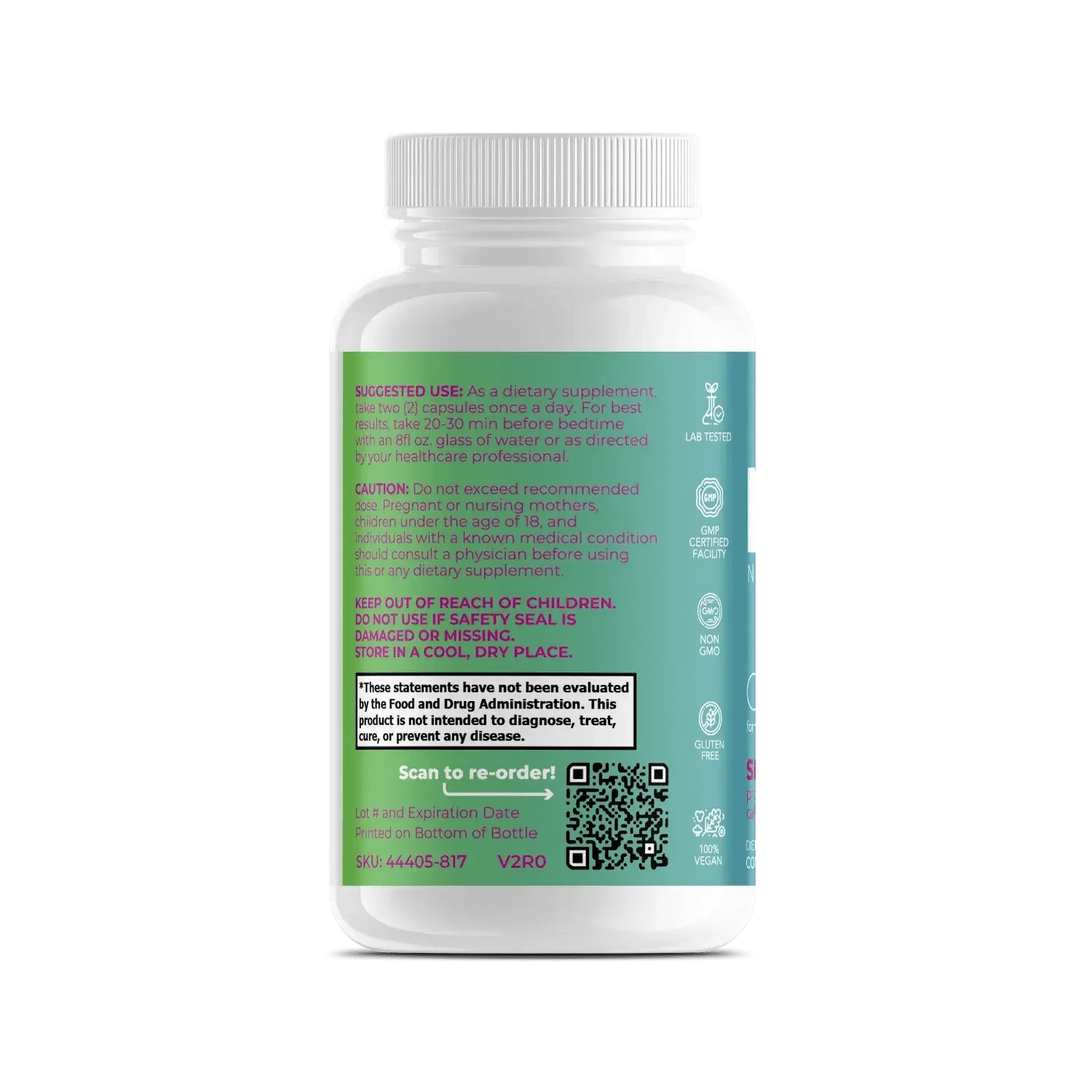 CANNALEAVE Sleep+Recover - Restorative Sleep* Relaxed Mood* 60 capsules - Numi Naturals