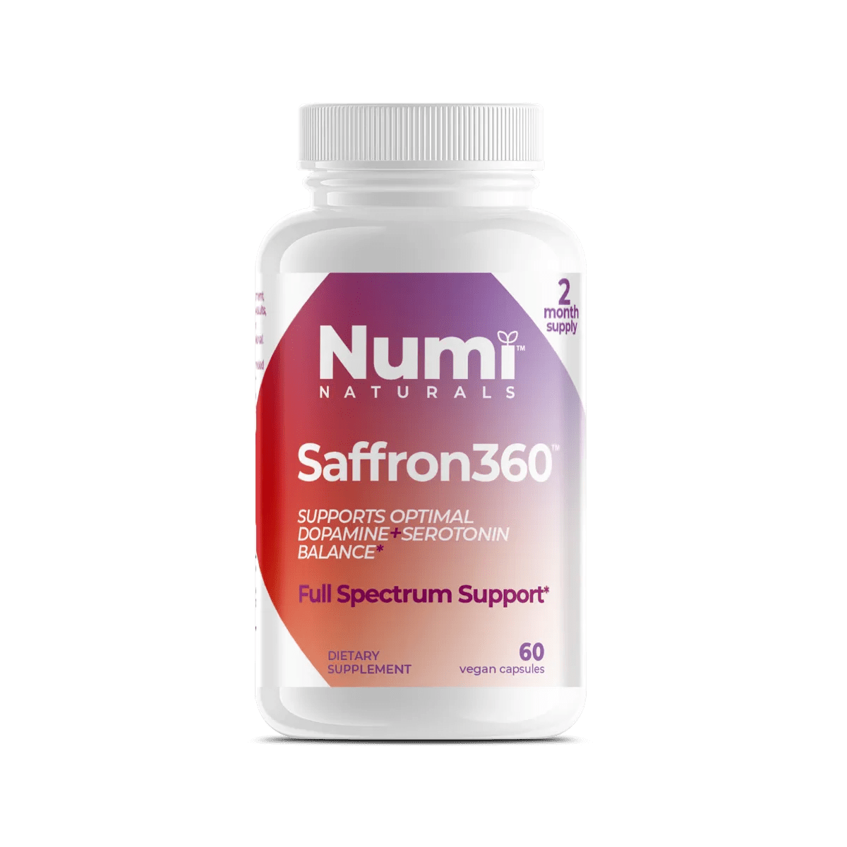 Saffron360™ Saffron Supplement for Mood and Focus - Dopamine Support - 88.5mg Pure Extract - Lab Verified Quality - Numi Naturals